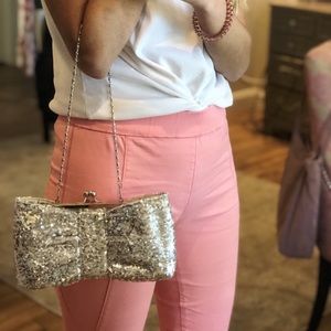Lulu Townsend Sequin Bow Clutch